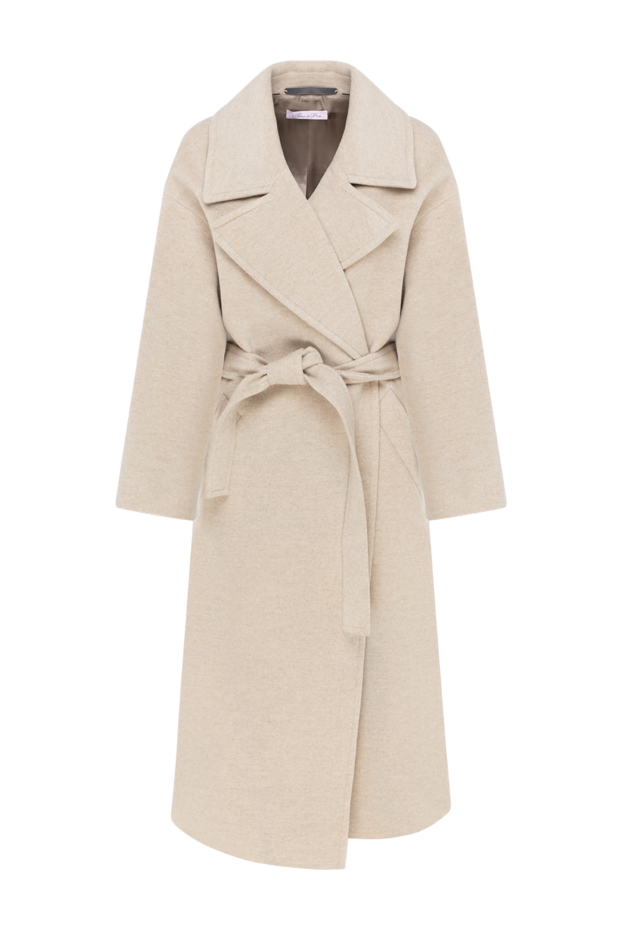 Fleur de Paris women's long double-breasted beige coat 185018 - photo 1