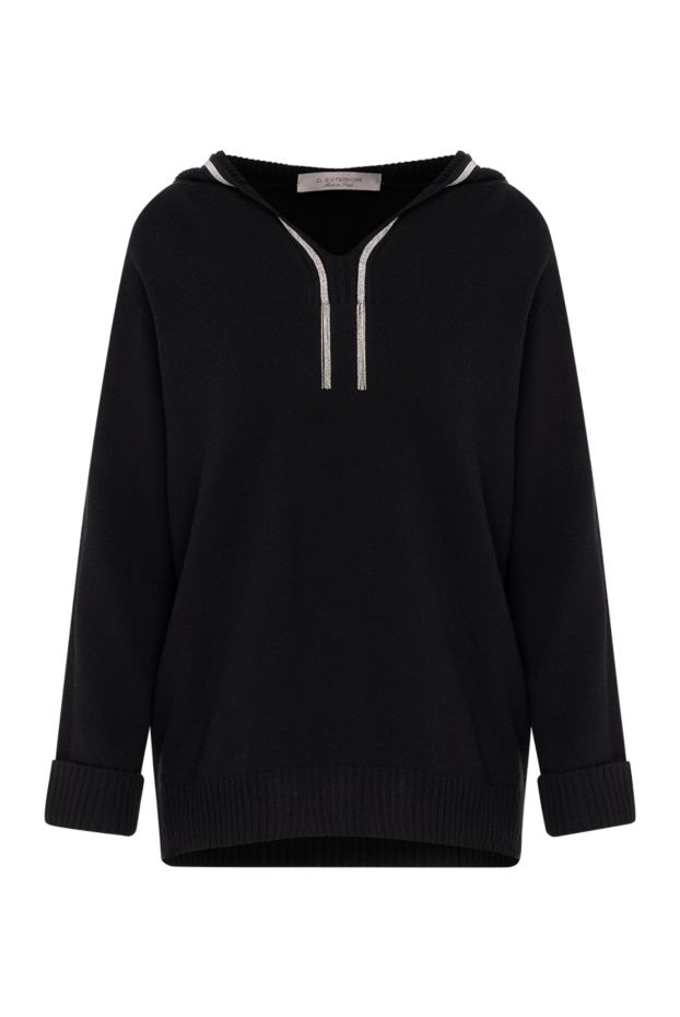 D.Exterior women's black hoodie with hood 185020 - photo 1