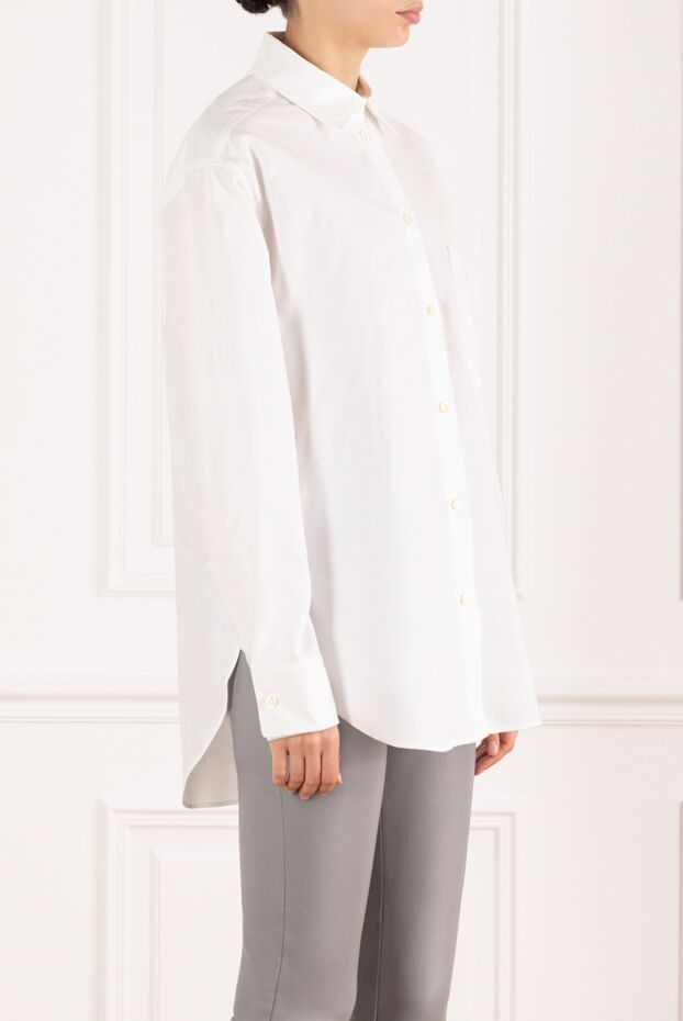 The Andamane white women's shirt with buttoned cuffs. 185075 - photo 3