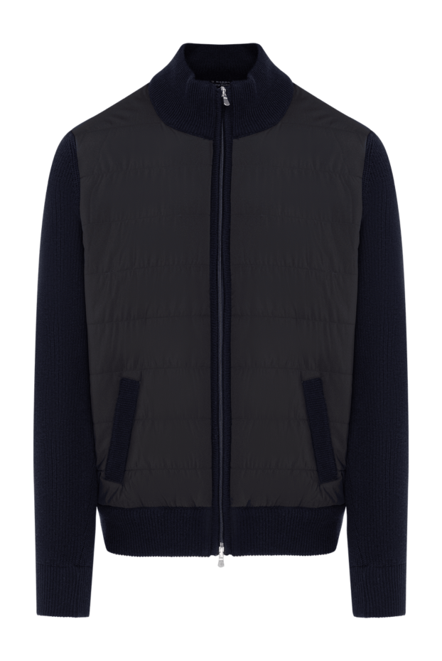 Barba Napoli bomber jacket men's wool blue 185107 - photo 1