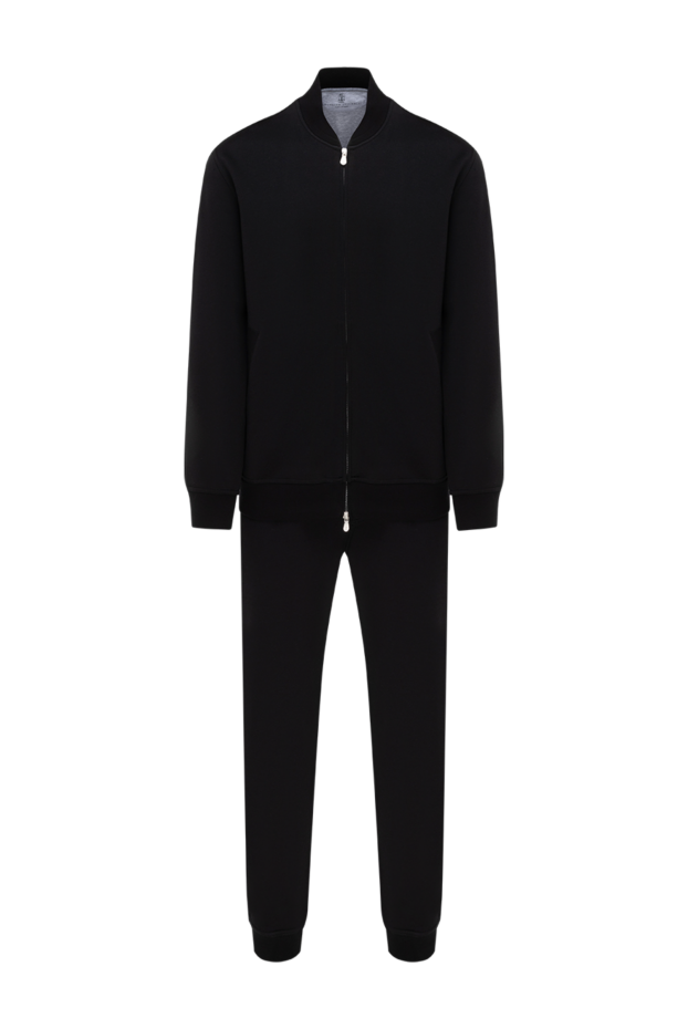 Brunello Cucinelli спортивний костюм чоловічий чорний на блискавці 185129 - фото 1