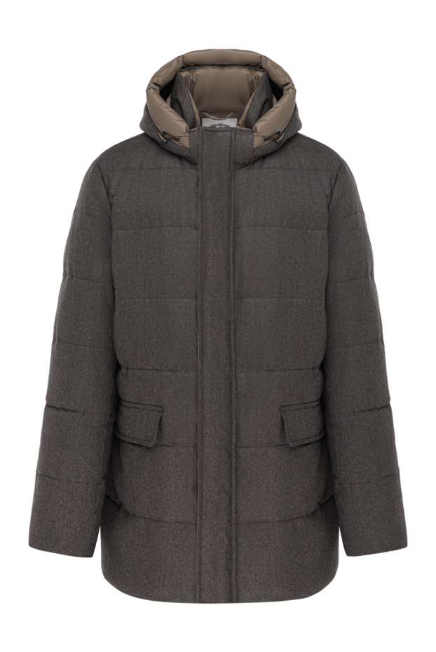 Gallotti men's gray down jacket with wool hood 185138 - photo 1