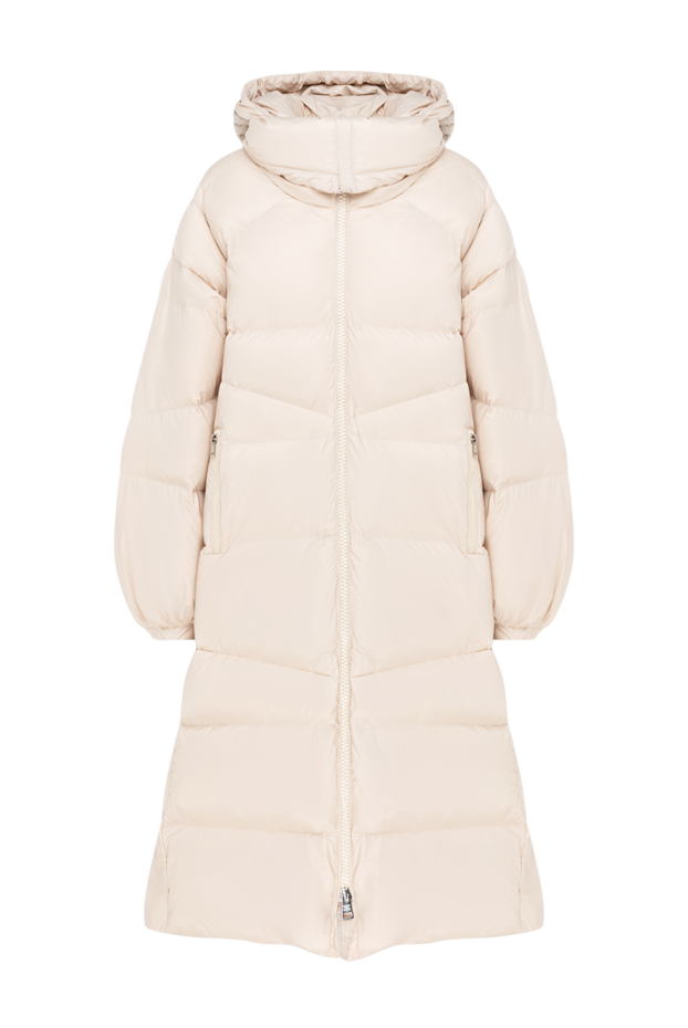 Panicale women's long beige down jacket with hood 185141 - photo 1