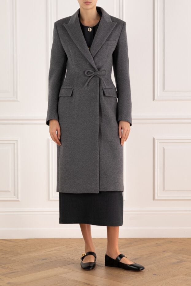 Women's long gray coat - photo 2