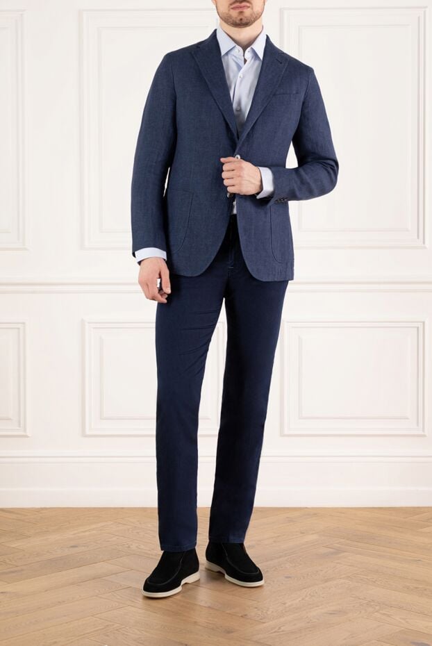 Sartoria Latorre men's blue linen jacket 185234 - photo 2