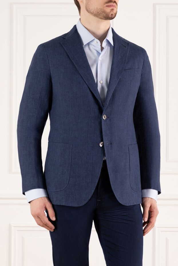 Sartoria Latorre men's blue linen jacket 185234 - photo 3