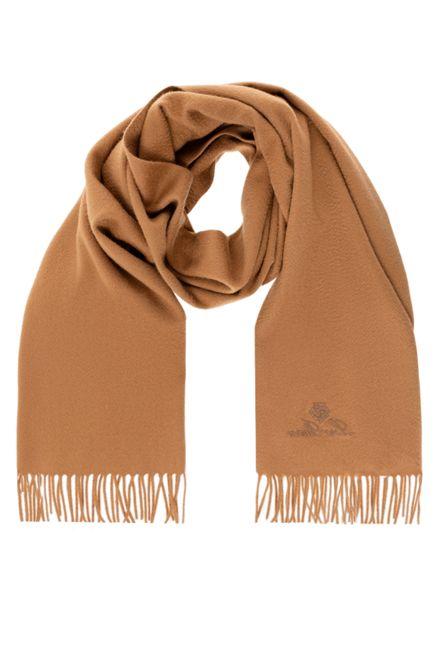 Loro Piana men's brown cashmere scarf with fringe 185272 - photo 1