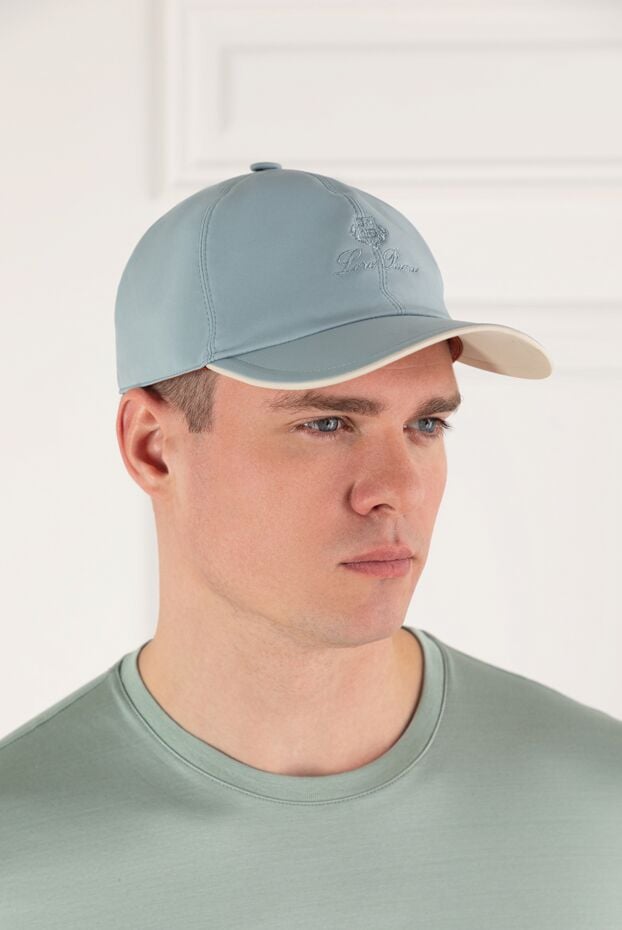 Loro Piana чоловічі бейсболки з легкої тканини з тоном в тон логотип 185275 - фото 2
