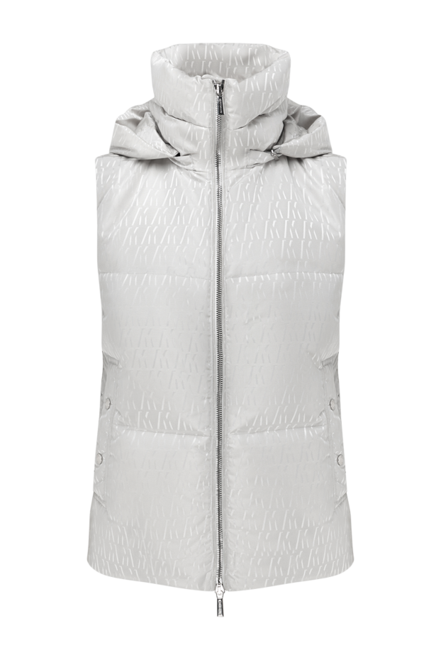 Moorer women's gray vest with hood and logo 185286 - photo 1