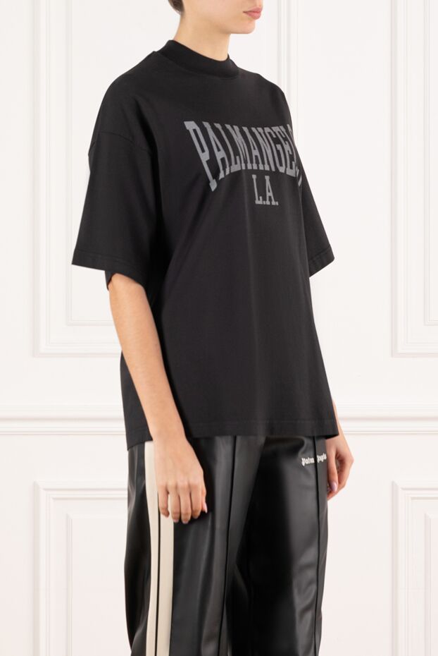 Palm Angels футболка жіноча чорна оверсайз з логотипом 185294 - фото 3