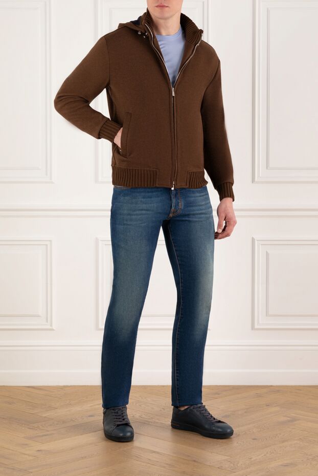 Men's brown cashmere sweatshirt - photo 2