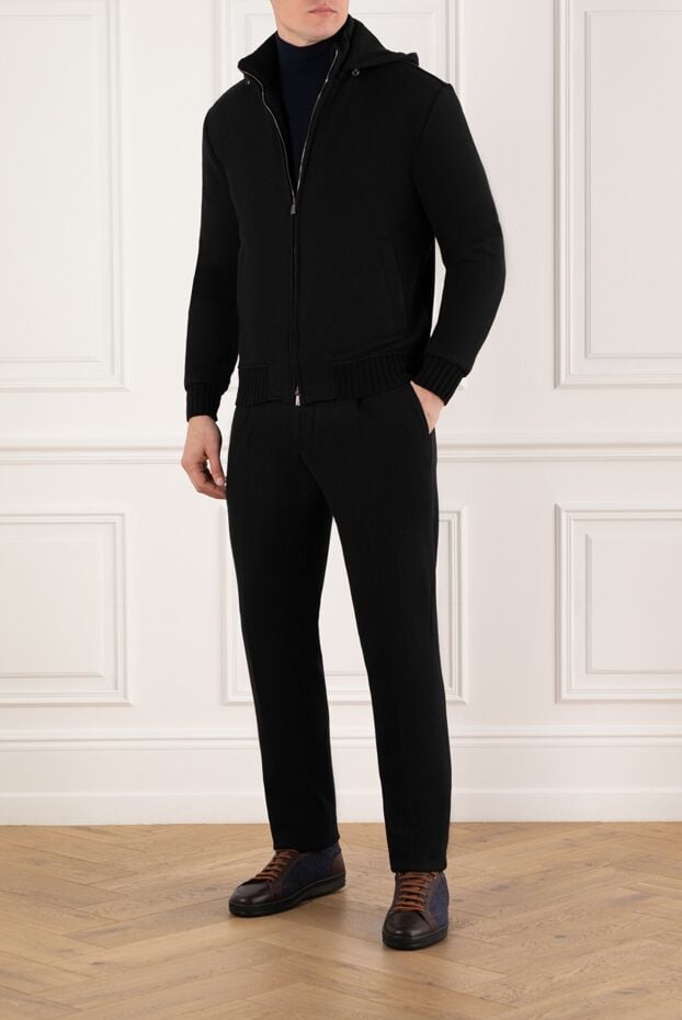 Enrico Mandelli black cashmere walking suit with hood 185326 - photo 2