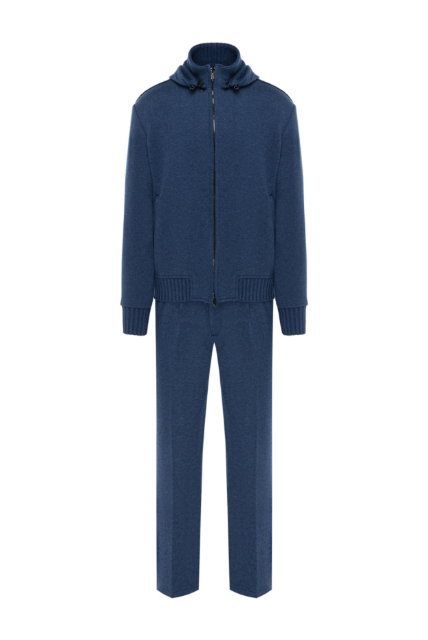 Enrico Mandelli men's knitted cashmere tracksuit blue 185329 - photo 1