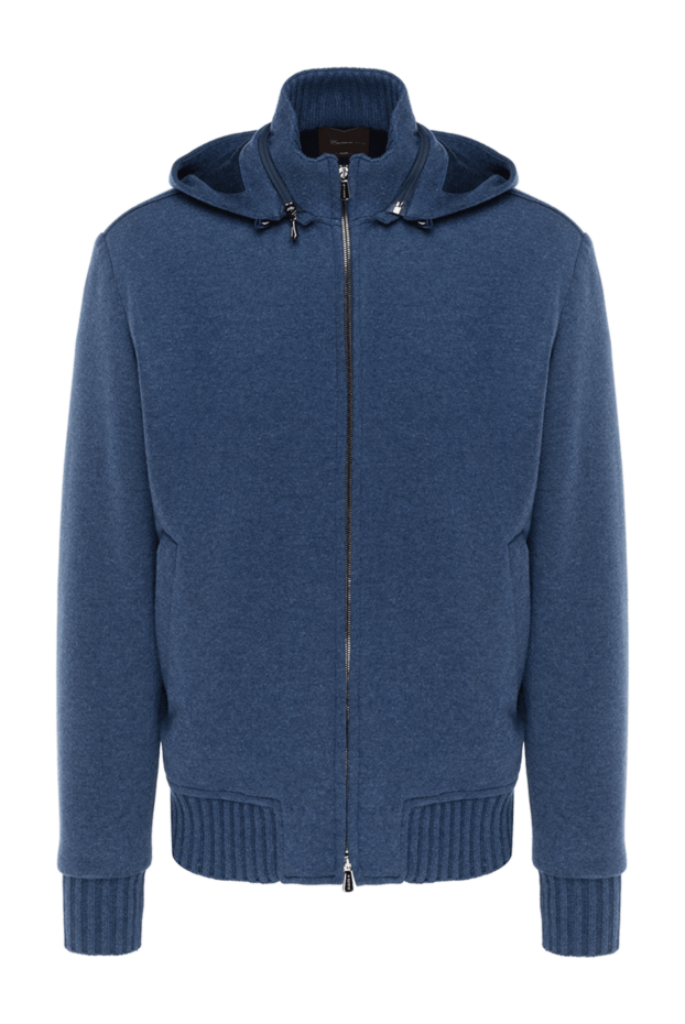 Enrico Mandelli men's blue sports jacket made of cashmere with a hood 185330 - photo 1