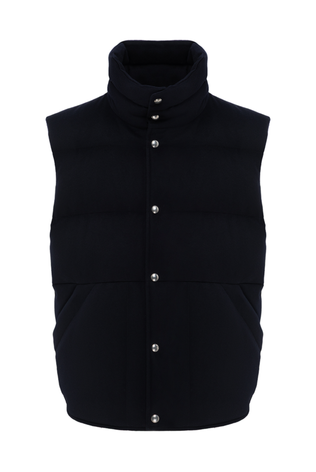 Loro Piana lance puffer cashmere vest blue buttoned men's 185355 - photo 1