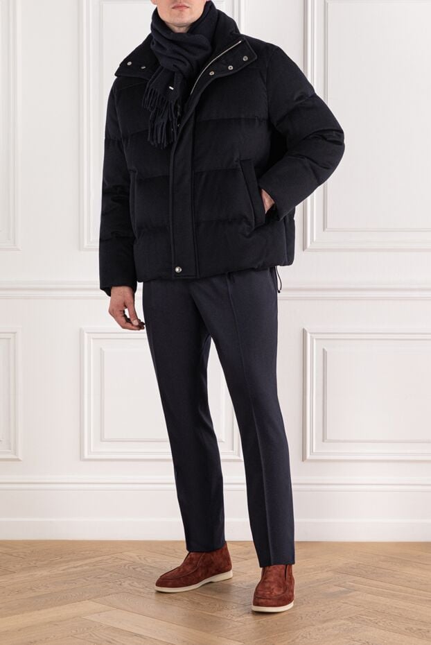 Loro Piana black cashmere down jacket with voluminous quilting and buttons 185358 - photo 2