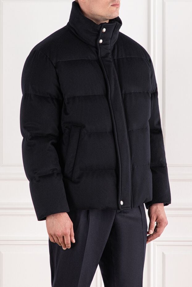 Loro Piana black cashmere down jacket with voluminous quilting and buttons 185358 - photo 3