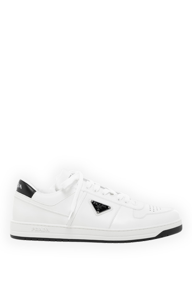 Prada men's leather sneakers white 185372 - photo 1