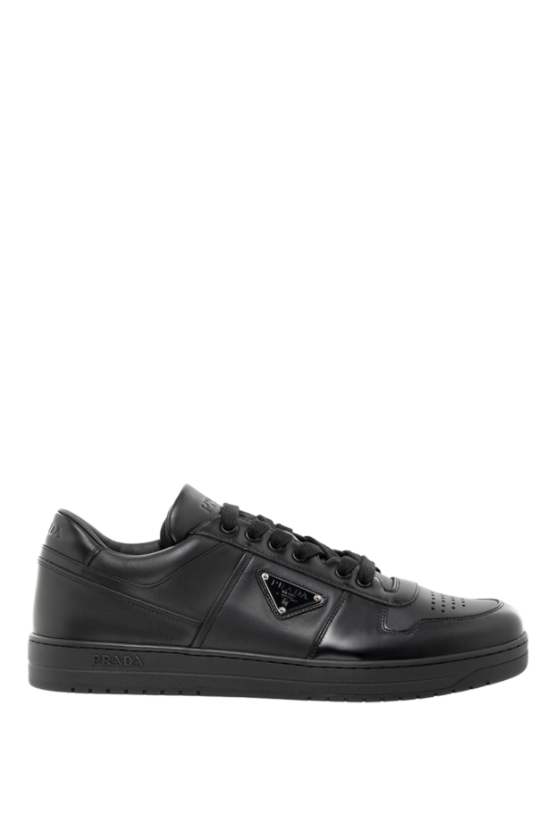 Prada men's leather sneakers black 185373 - photo 1