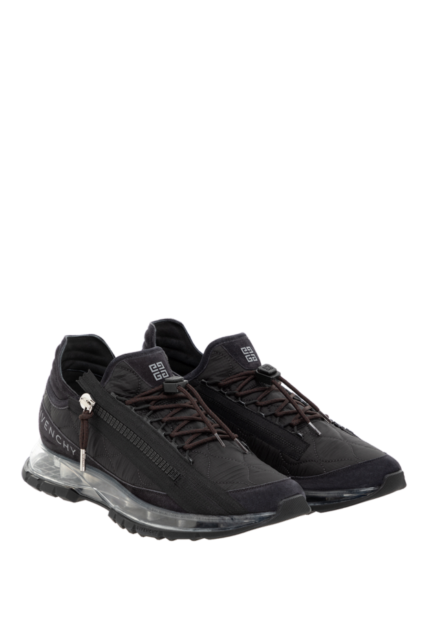 Givenchy specter sneakers in quilted canvas and suede black men's 185383 - photo 3