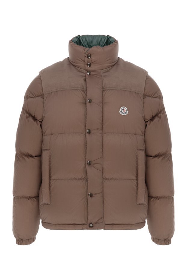 Moncler short down jacket verone double-sided brown men's 185393 - photo 1