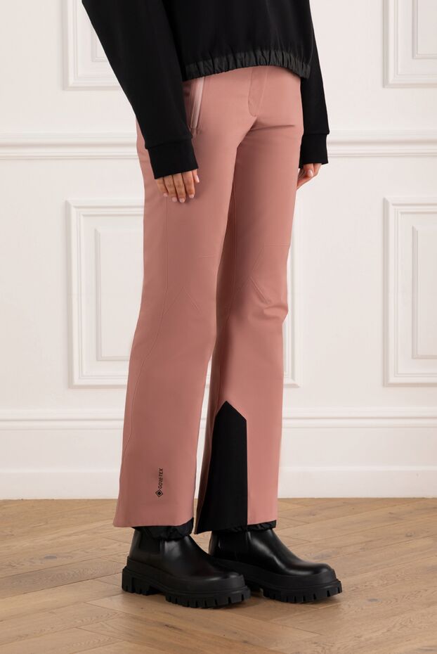 Moncler women's pink trousers with black inserts 185400 - photo 3