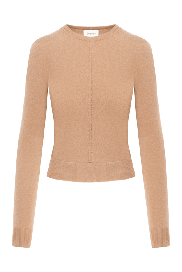 Saint Laurent women's cashmere jumper beige 185424 - photo 1