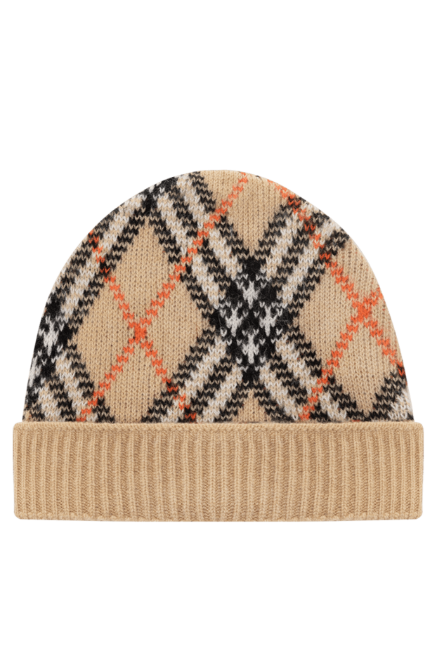 Burberry women's winter hat in beige checkered pattern 185428 - photo 1