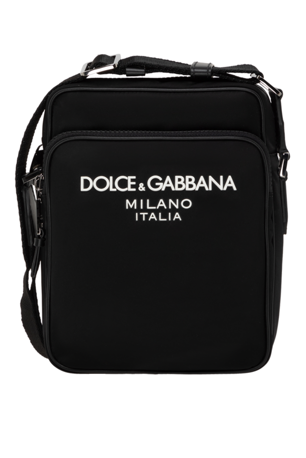 Dolce & Gabbana сумка крос-боді з нейлону декорована прогумованим логотипом 185436 - фото 1