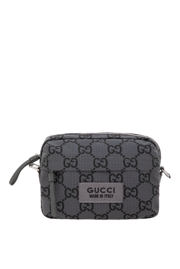 Gucci сумка через плече чоловіча сіра 185526 - фото 1