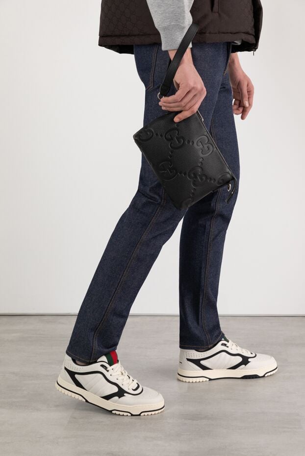 Gucci маленька сумка-месенджер з орнаментом jumbo gg 185558 - фото 2