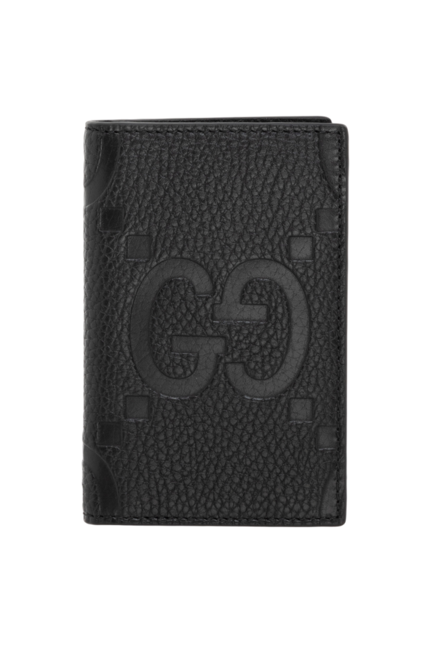 Gucci black leather business card holder with gg logo 185559 - photo 1