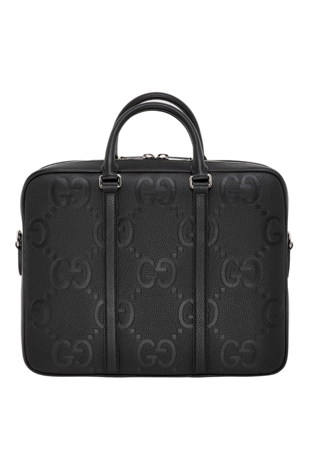 Gucci портфель із шкіри з відділенням для ноутбука чорний 185563 - фото 1