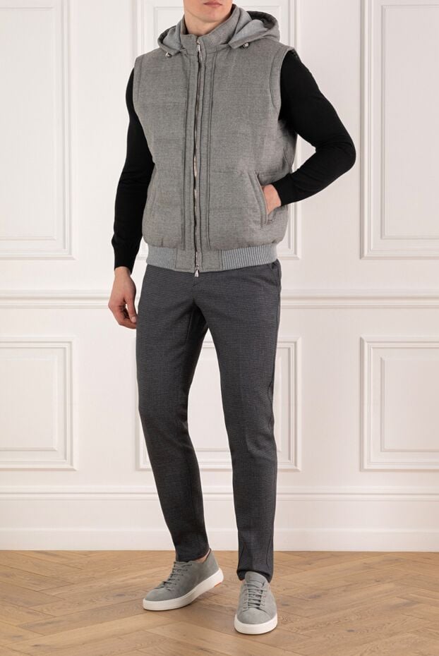 Enrico Mandelli cashmere men's vest gray 185575 - photo 2