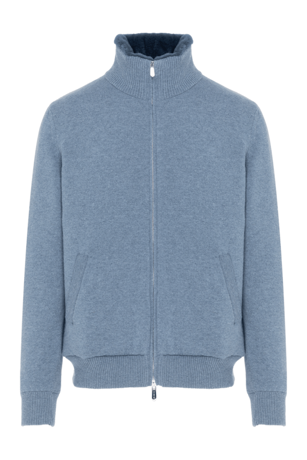 Svevo men's blue cashmere jacket with fur lining 185596 - photo 1