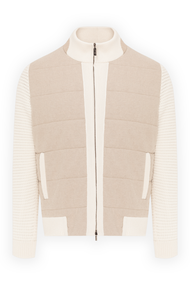 Zilli beige men's cashmere bomber jacket 185618 - photo 1