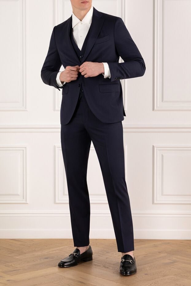 Sartoria Latorre men's classic blue wool suit 185624 - photo 2