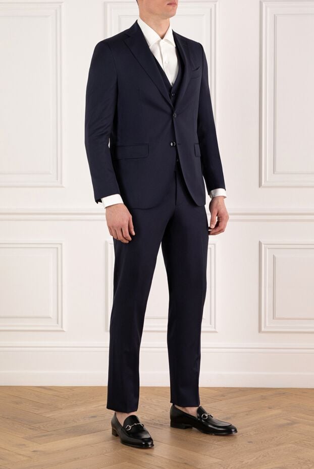 Sartoria Latorre men's classic blue wool suit 185624 - photo 3