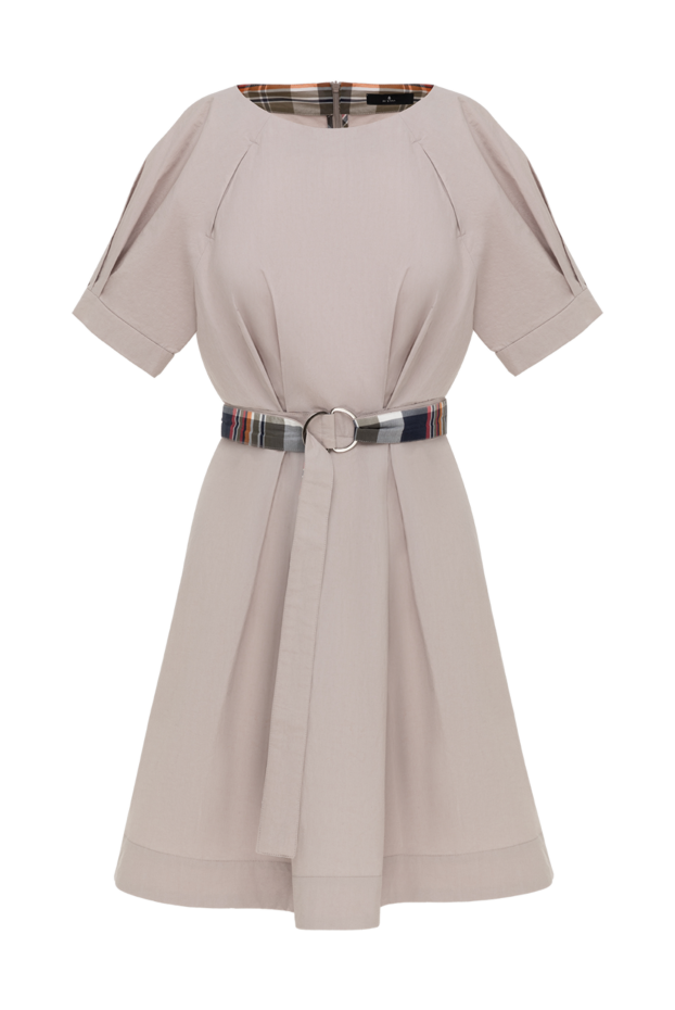 Re Vera cotton dress with short sleeves gray 185628 - photo 1