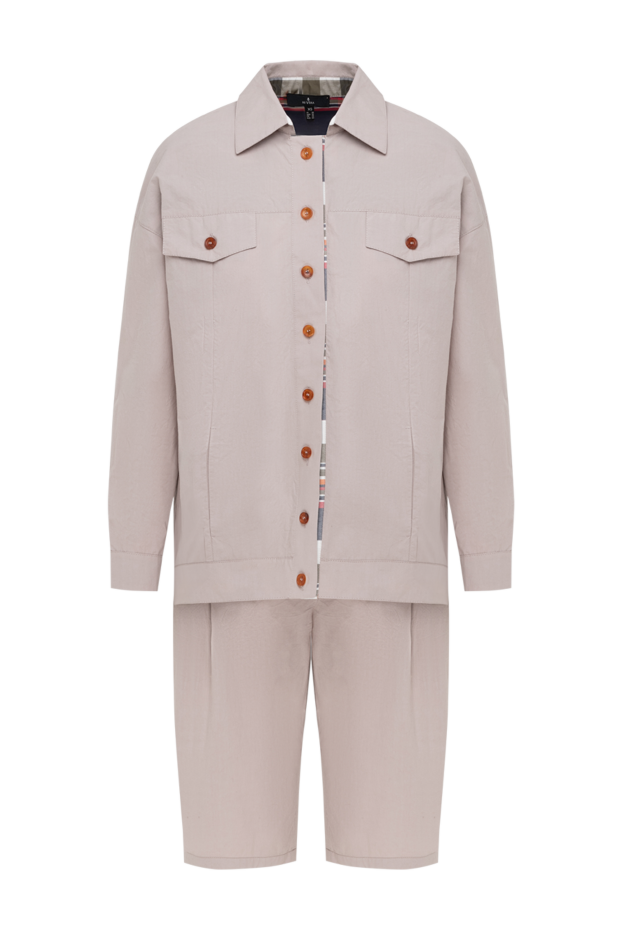 Re Vera women's beige cotton suit with shorts 185629 - photo 1