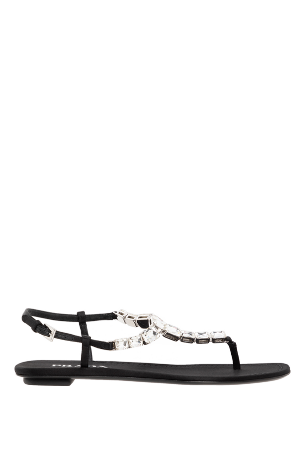 Prada women's sandals black with rhinestones 185650 - photo 1