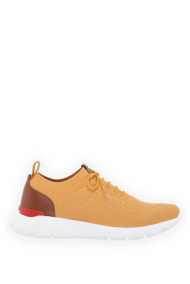 Isaia men's yellow cotton sneakers 185661 - photo 1