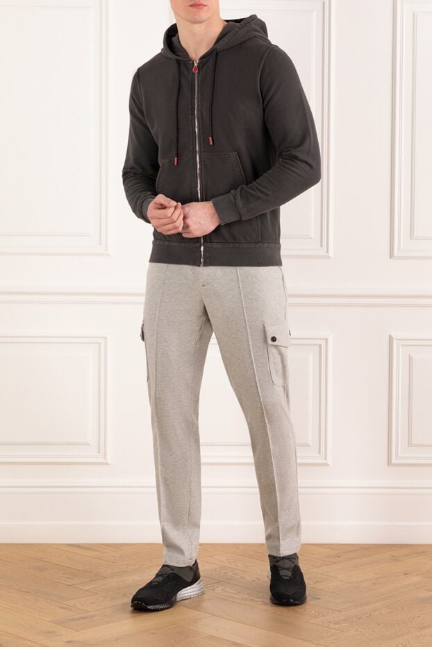 Isaia cargo trousers with drawstrings in wool and cashmere, beige 185666 - photo 2