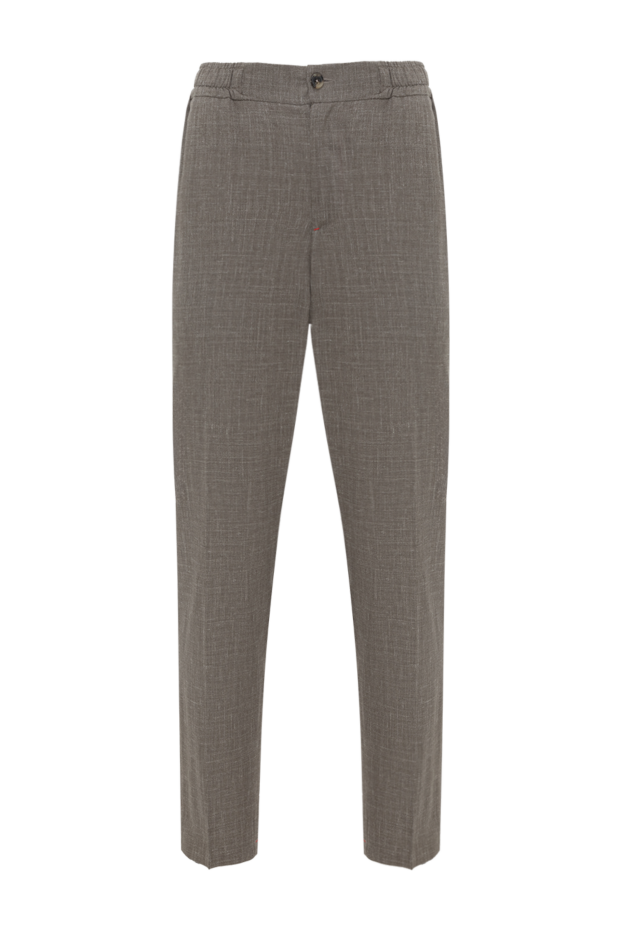 Isaia men's beige trousers made of wool, silk and linen 185670 - photo 1