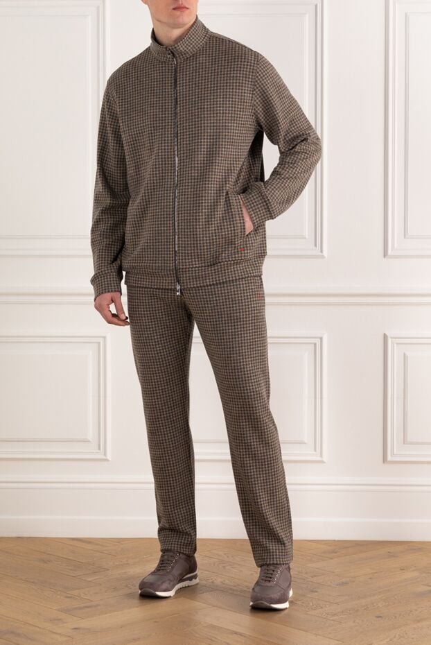 Isaia men's walking suit, brown, checkered 185675 - photo 2