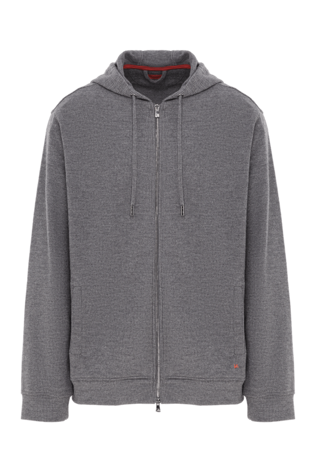 Isaia checkered wool zip up hoodie 185676 - photo 1