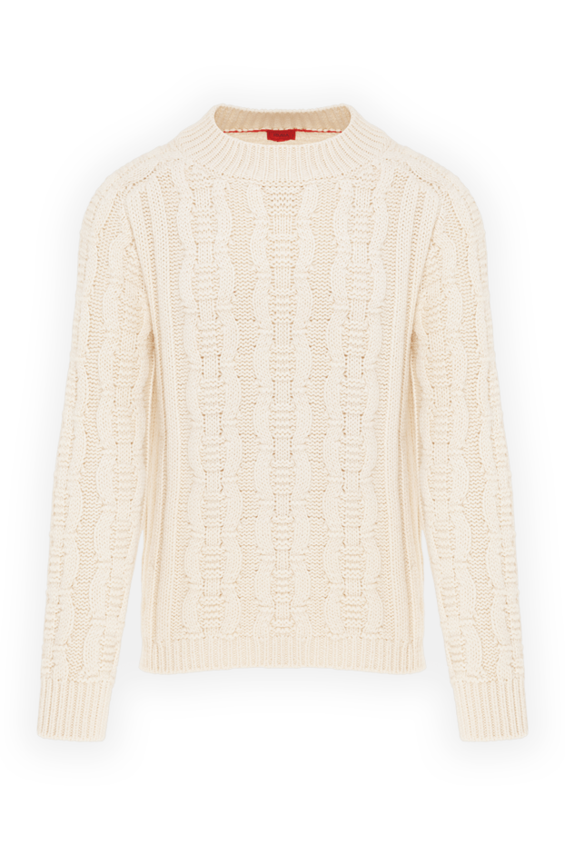 Isaia knitted white men's sweater made of silk and cashmere 185677 - photo 1