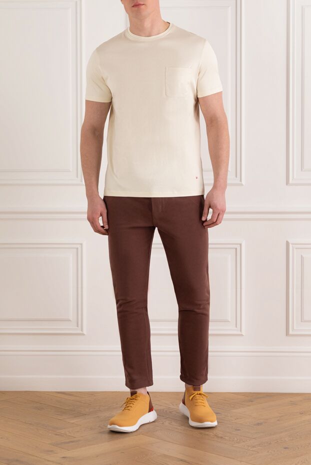 Isaia yellow men's cotton t-shirt 185683 - photo 2
