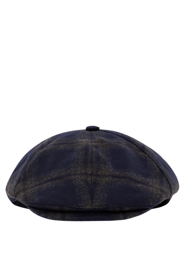 Kiton men's blue checkered wool cap 185701 - photo 1