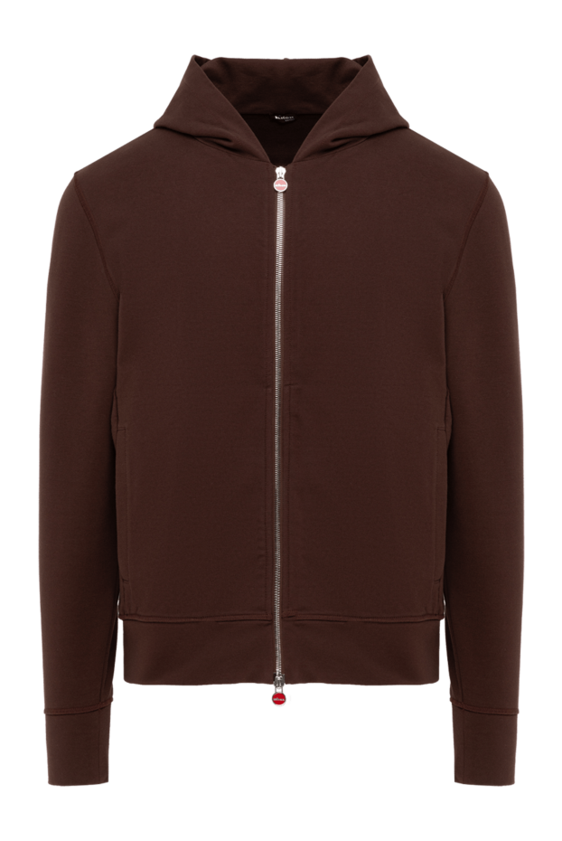 Kiton кофта спортивна чоловіча коричнева з капюшоном 185707 - фото 1